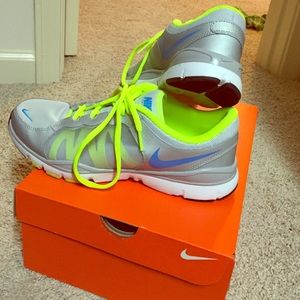 COPY - Grey and Neon Green/Blue Nikes